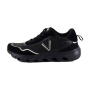 Black Mesh Suede