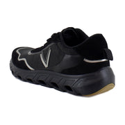 Black Mesh Suede