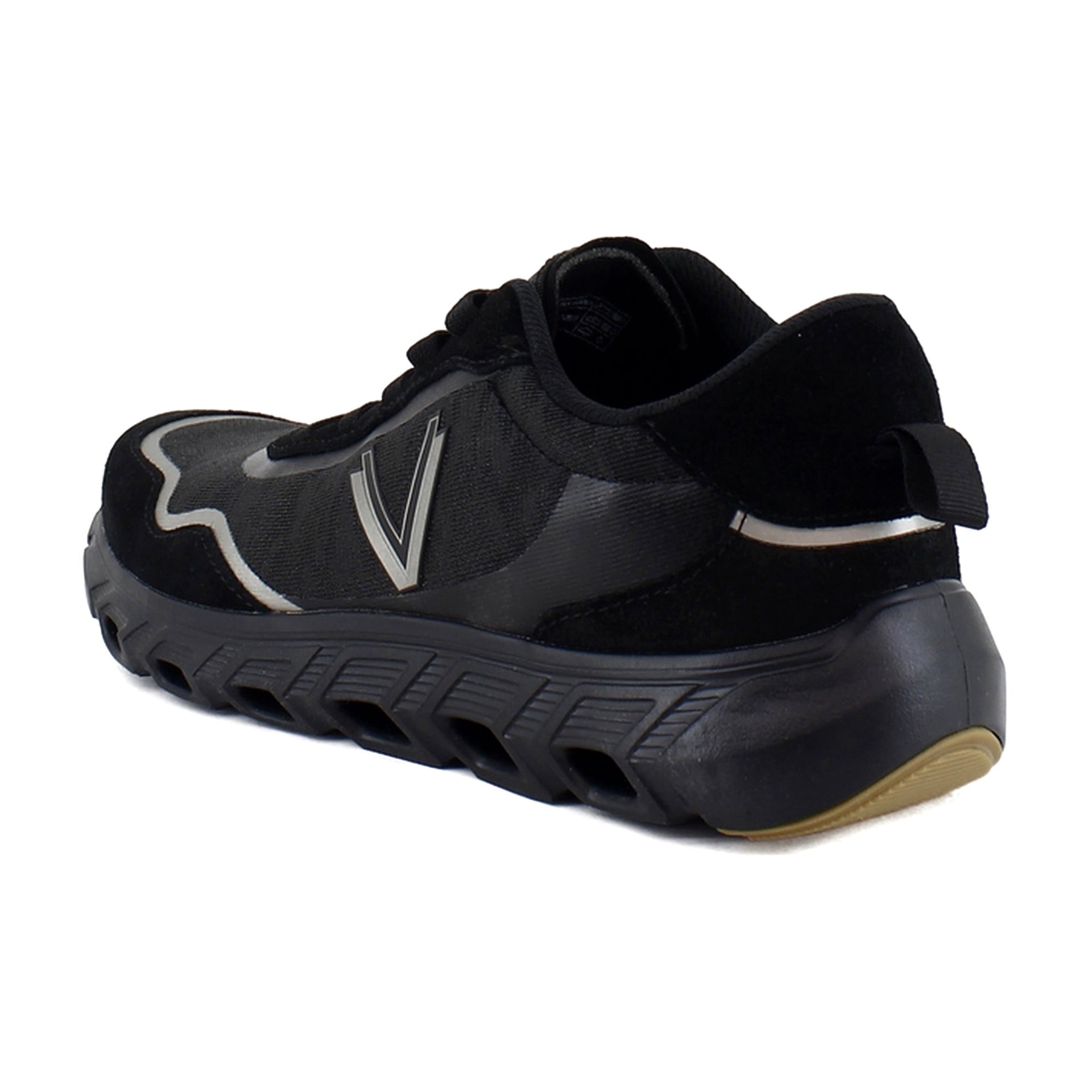 Black Mesh Suede