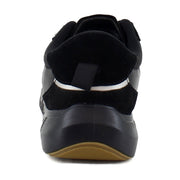 Black Mesh Suede