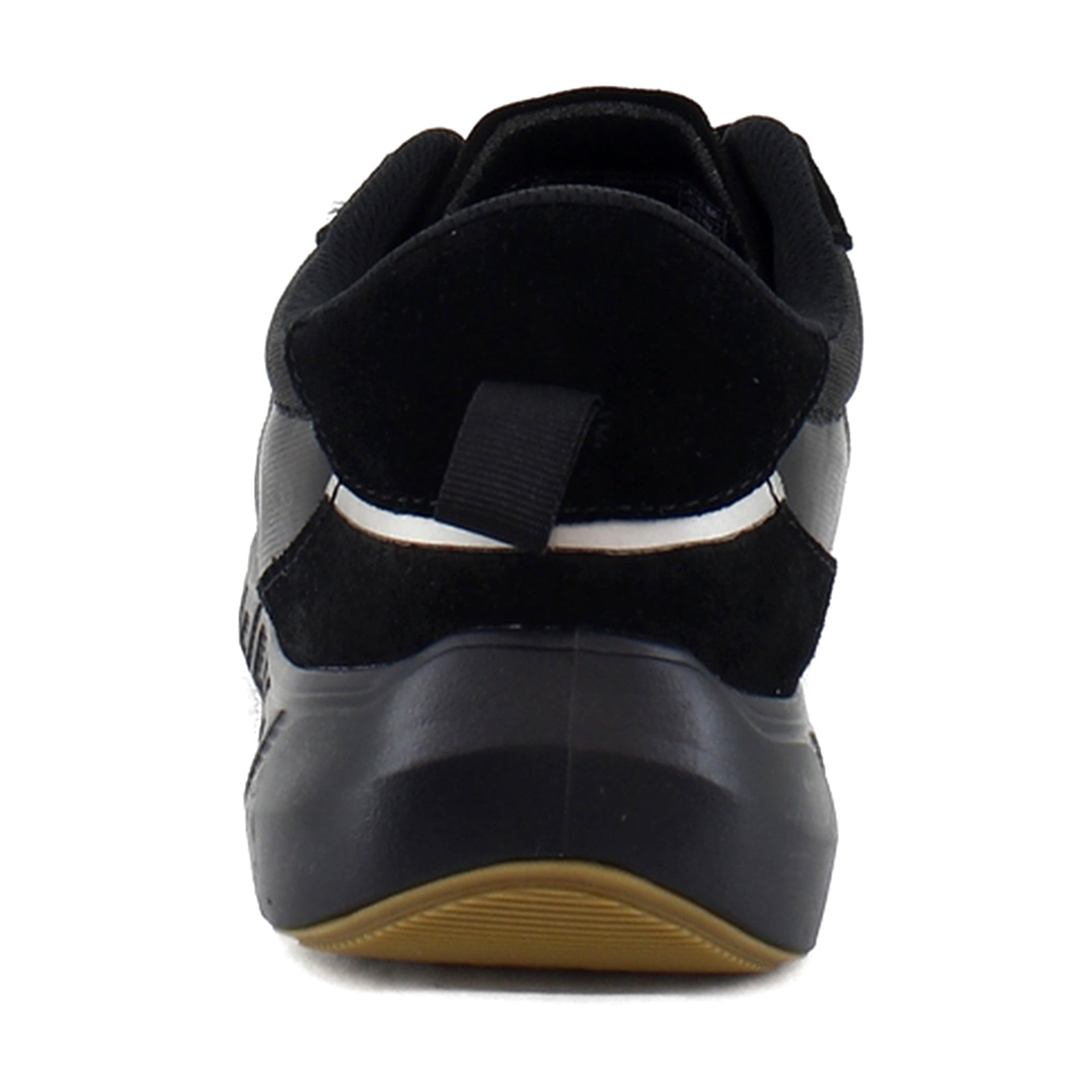 Black Mesh Suede
