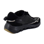 Black Mesh Suede