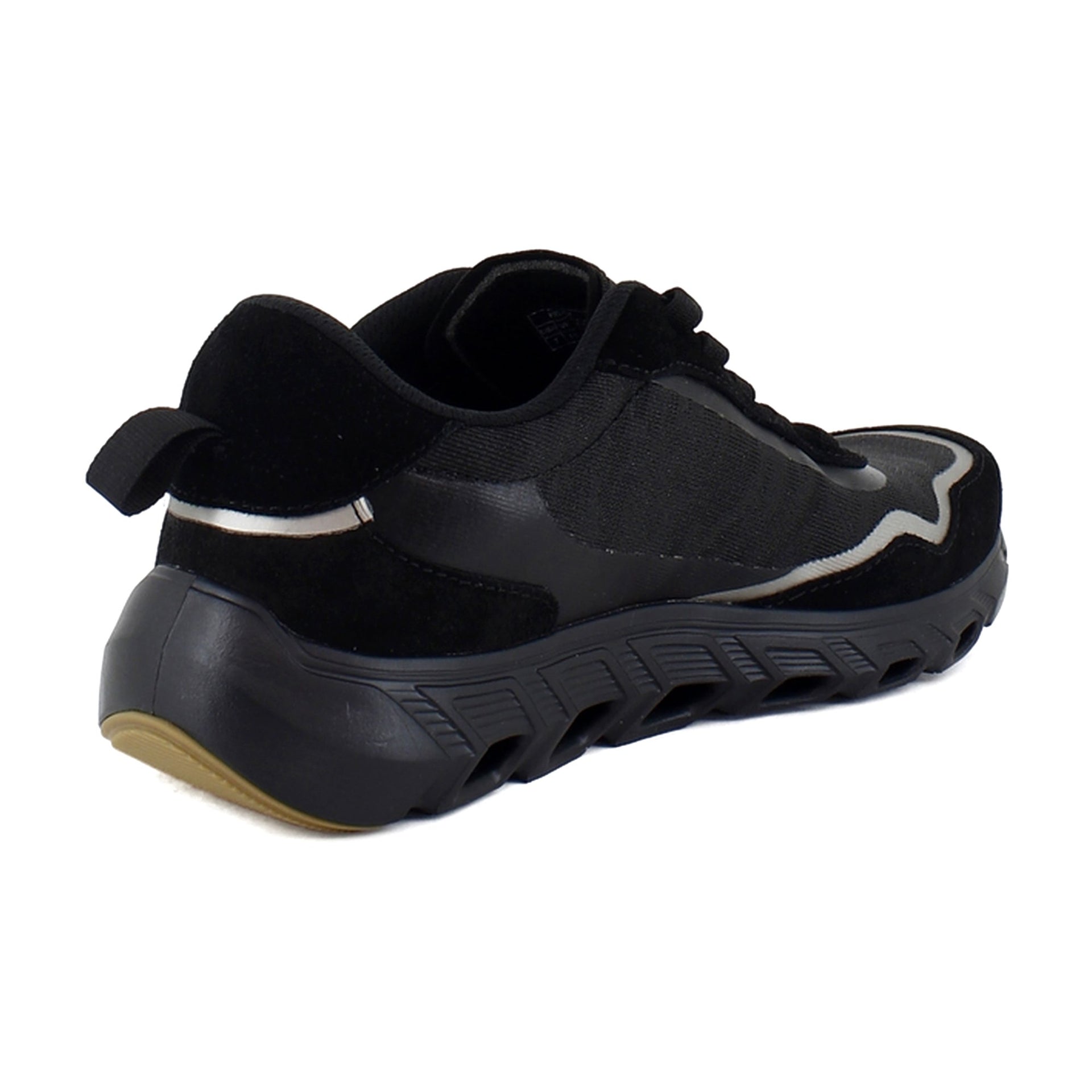 Black Mesh Suede