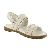 Gold Linen Metal Leather