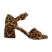 Tan Leopard Suede