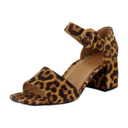Tan Leopard Suede