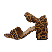 Tan Leopard Suede