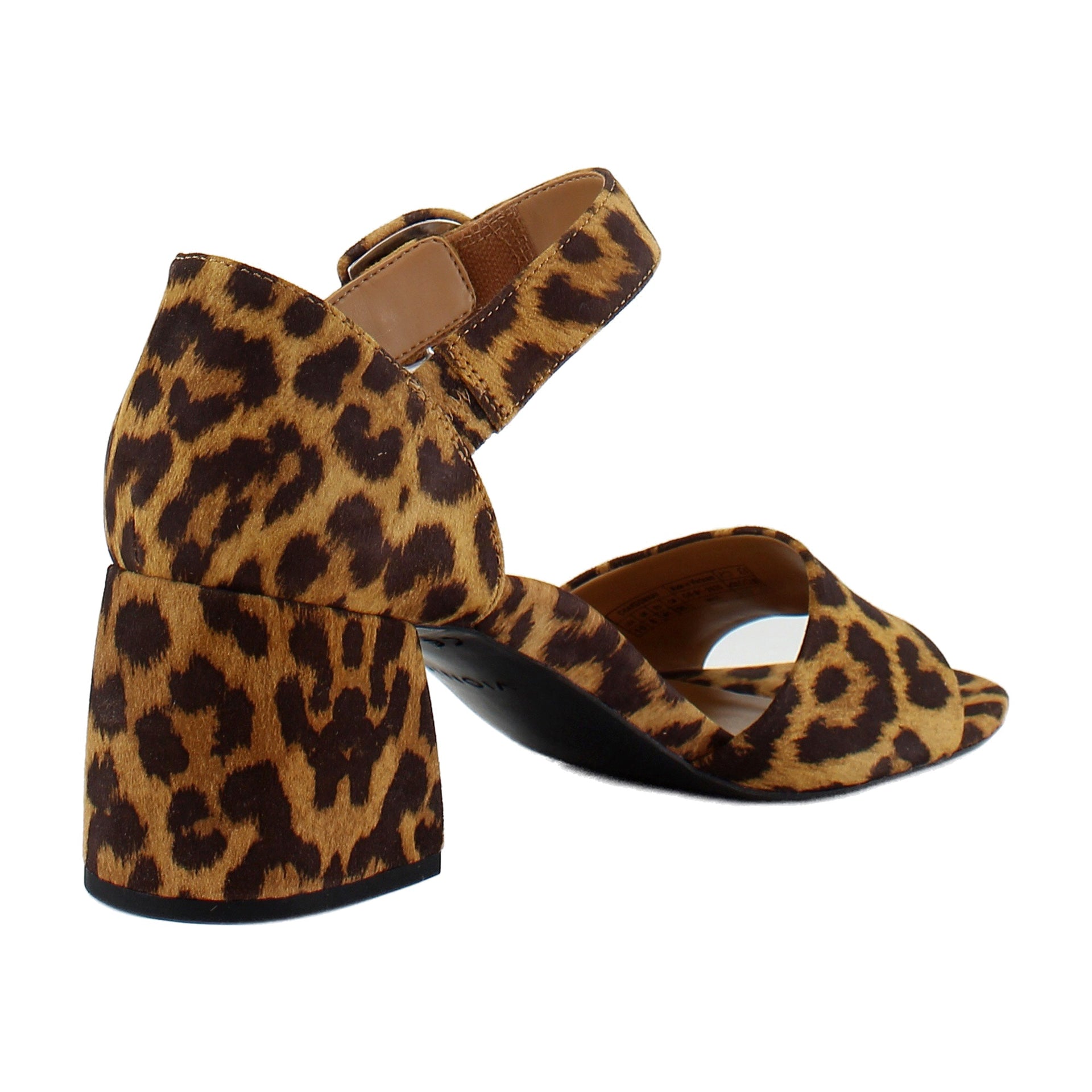 Tan Leopard Suede