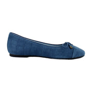 Dark Denim Croc Suede