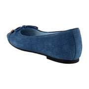 Dark Denim Croc Suede