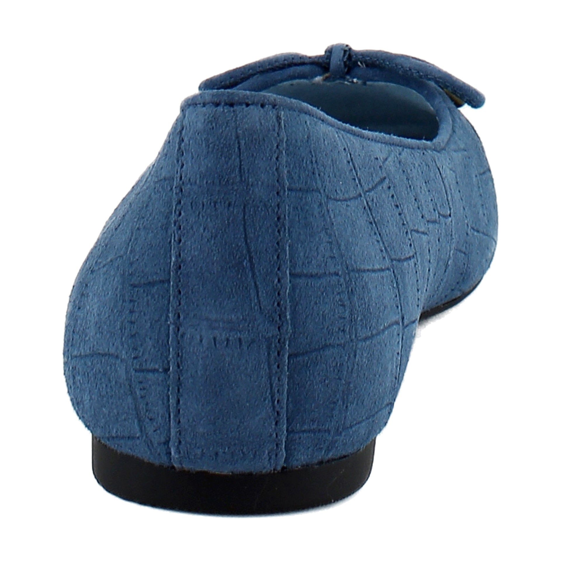 Dark Denim Croc Suede