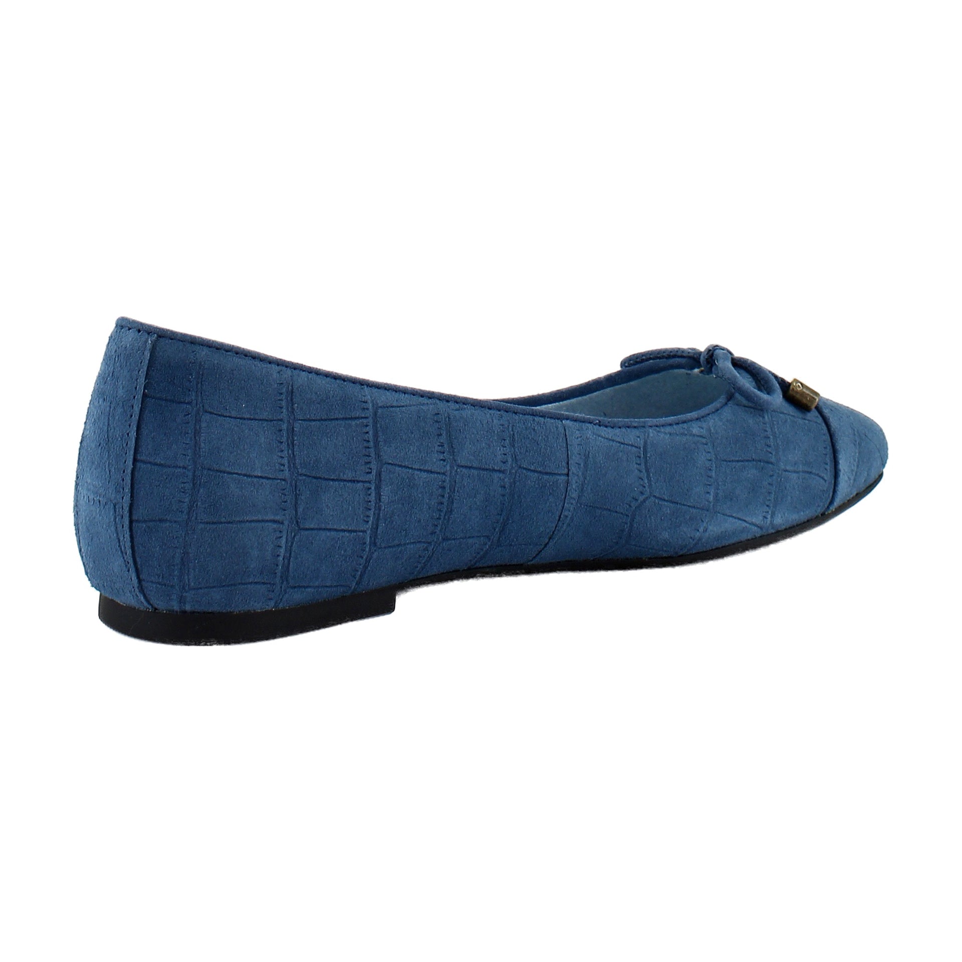 Dark Denim Croc Suede