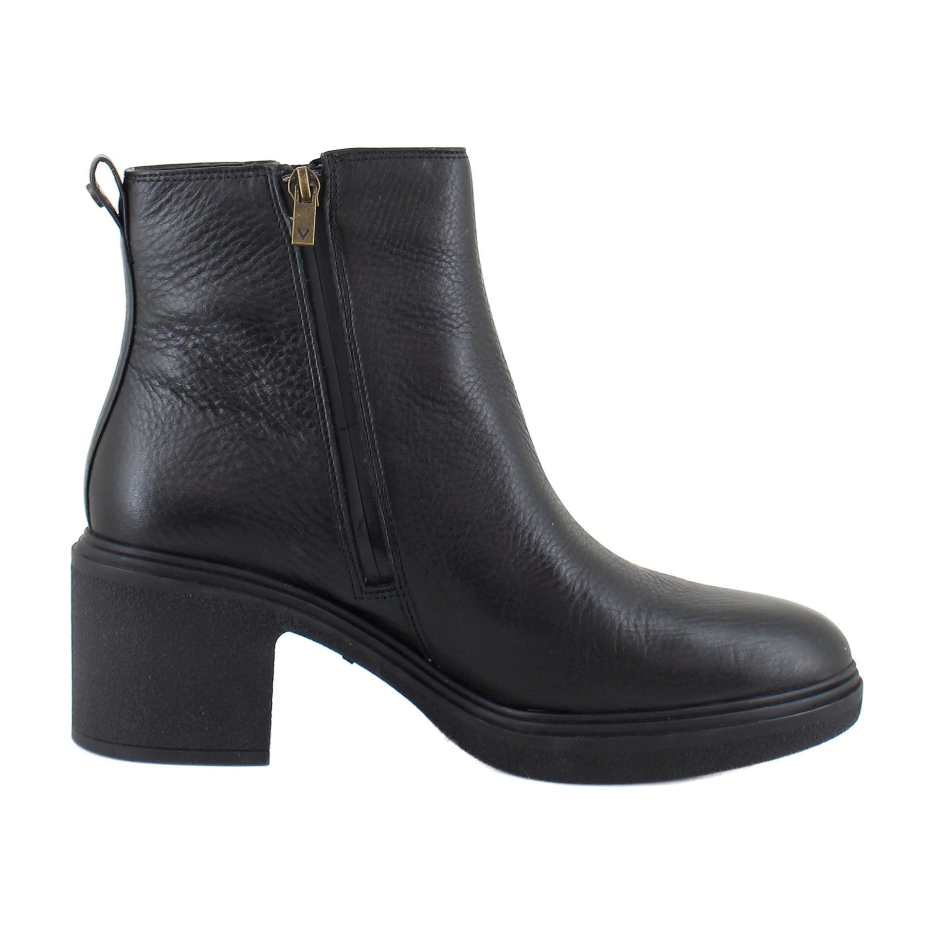 Black Tumbled Leather