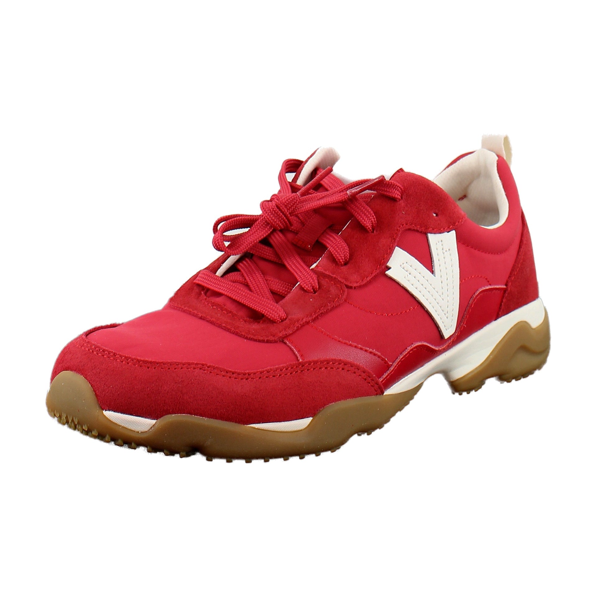 Varsity Red Leather