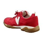 Varsity Red Leather
