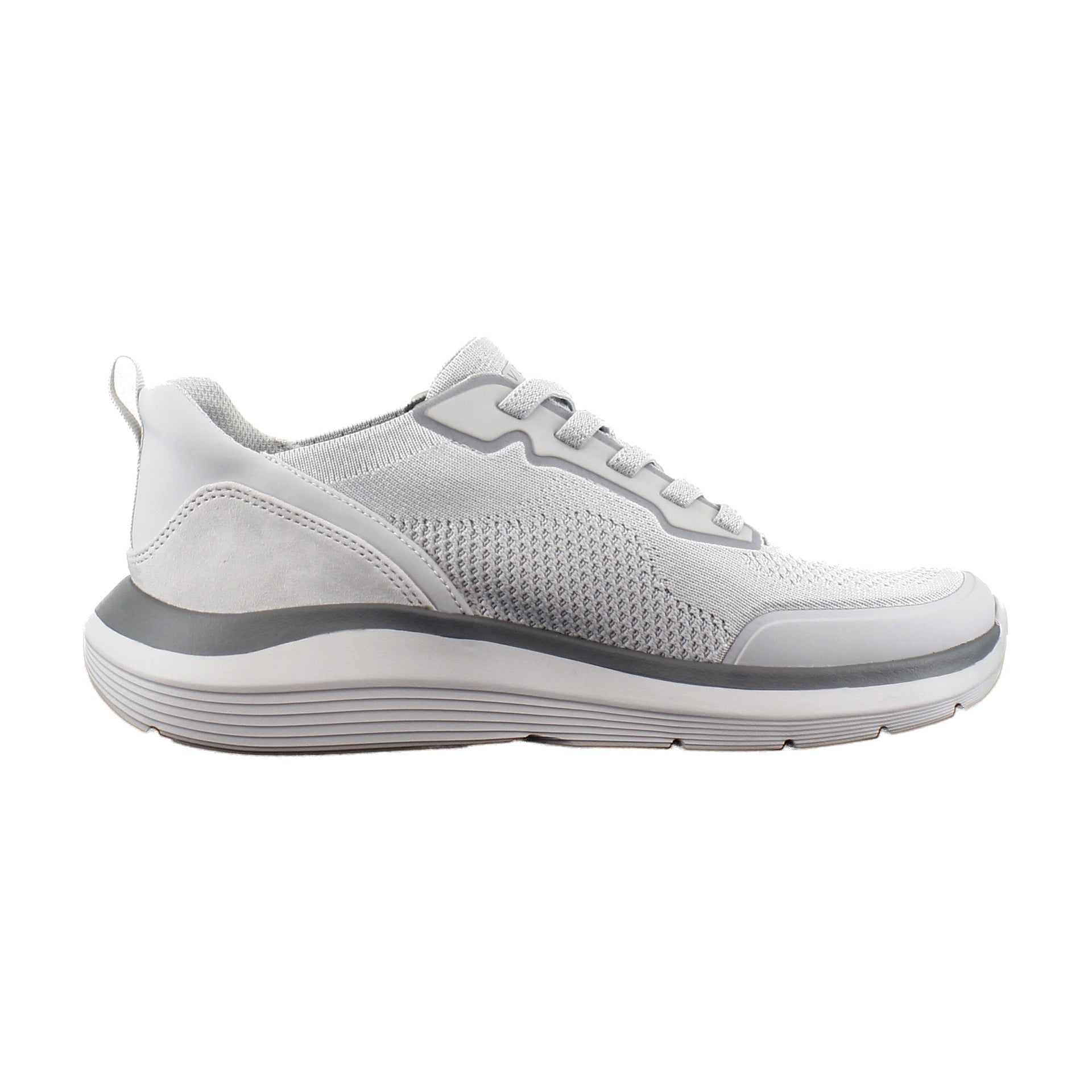 Vapor Grey Knit Suede
