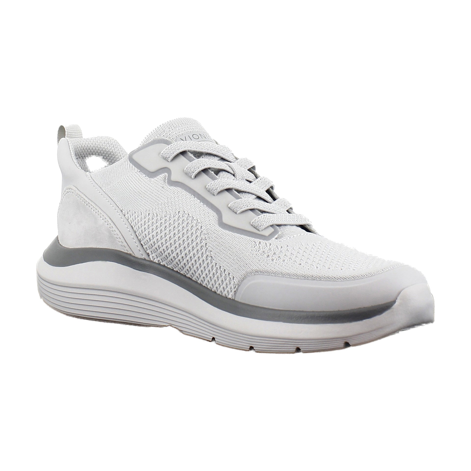 Vapor Grey Knit Suede