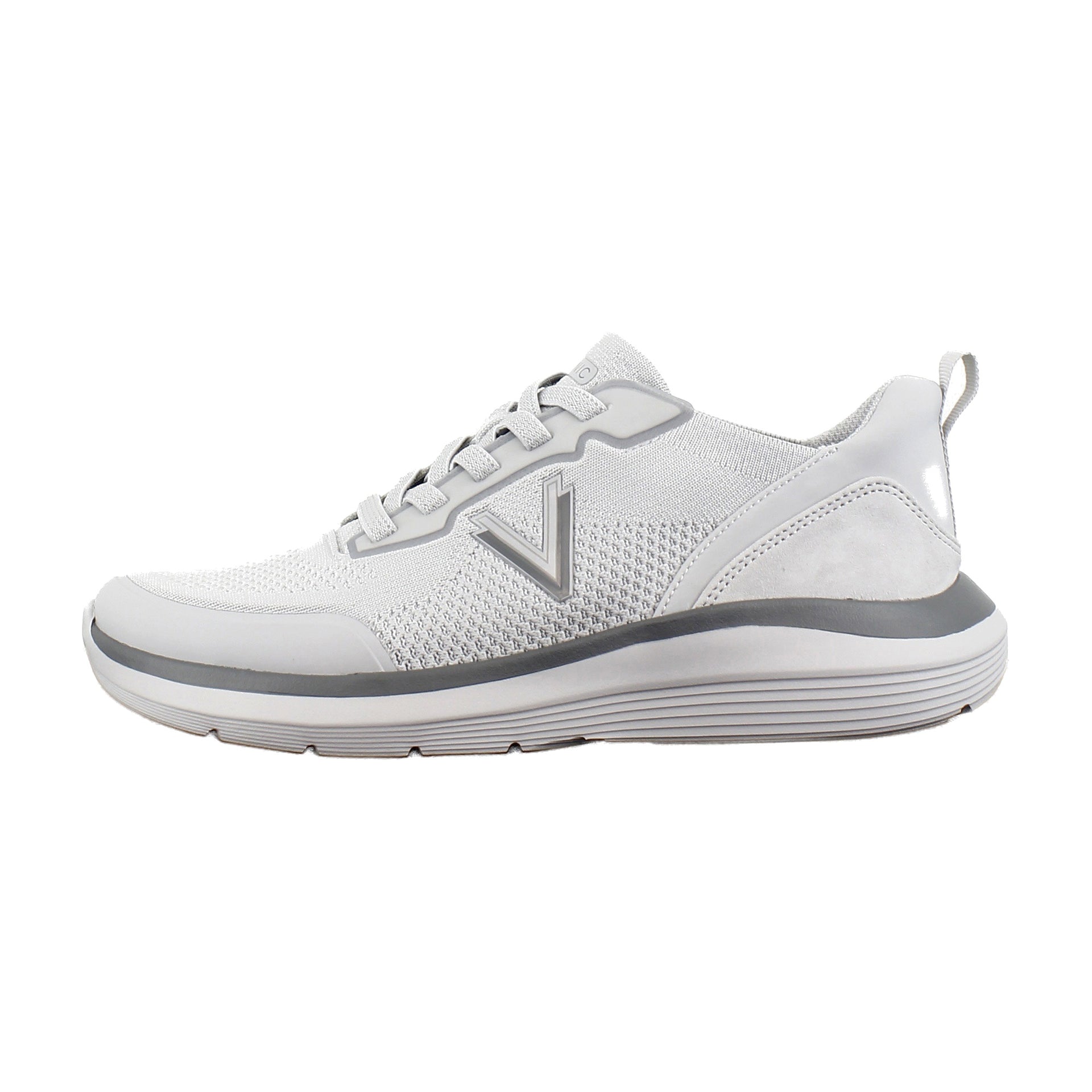 Vapor Grey Knit Suede