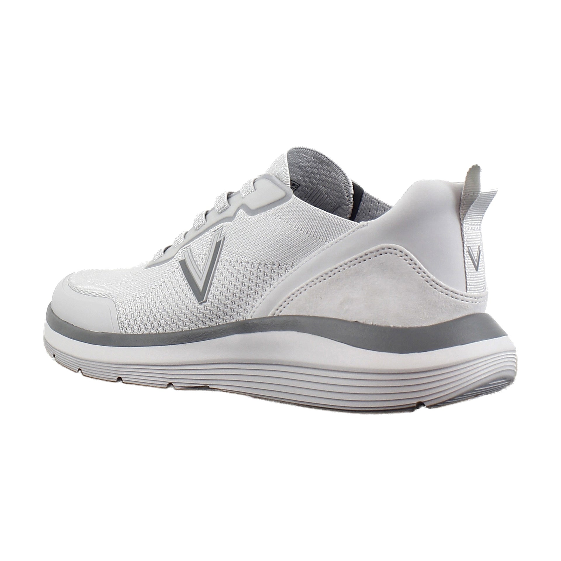Vapor Grey Knit Suede