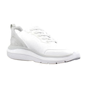 White Knit Suede