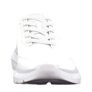 White Knit Suede