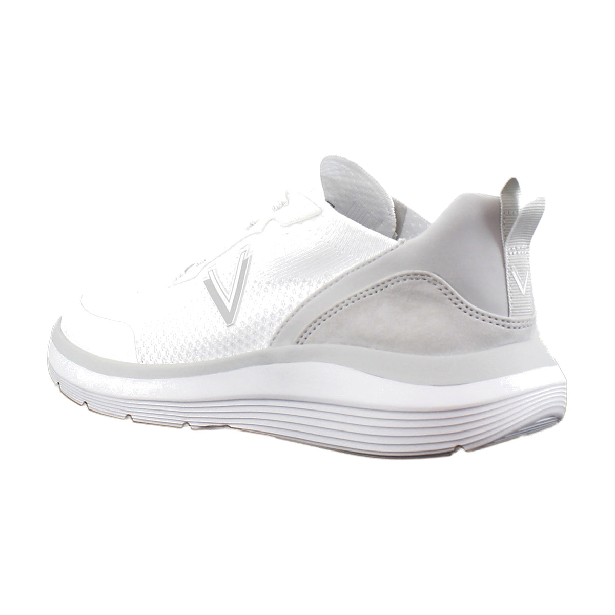 White Knit Suede