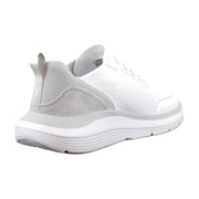 White Knit Suede