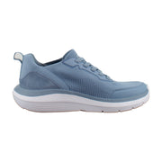 Vintage Blue Haze Knit Suede