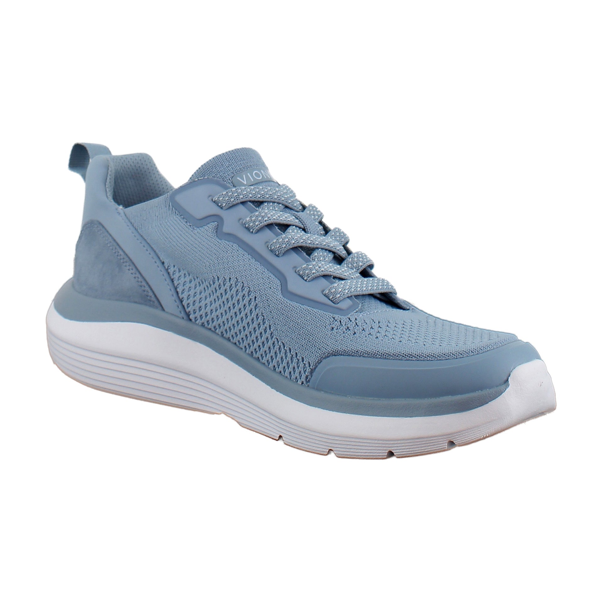 Vintage Blue Haze Knit Suede