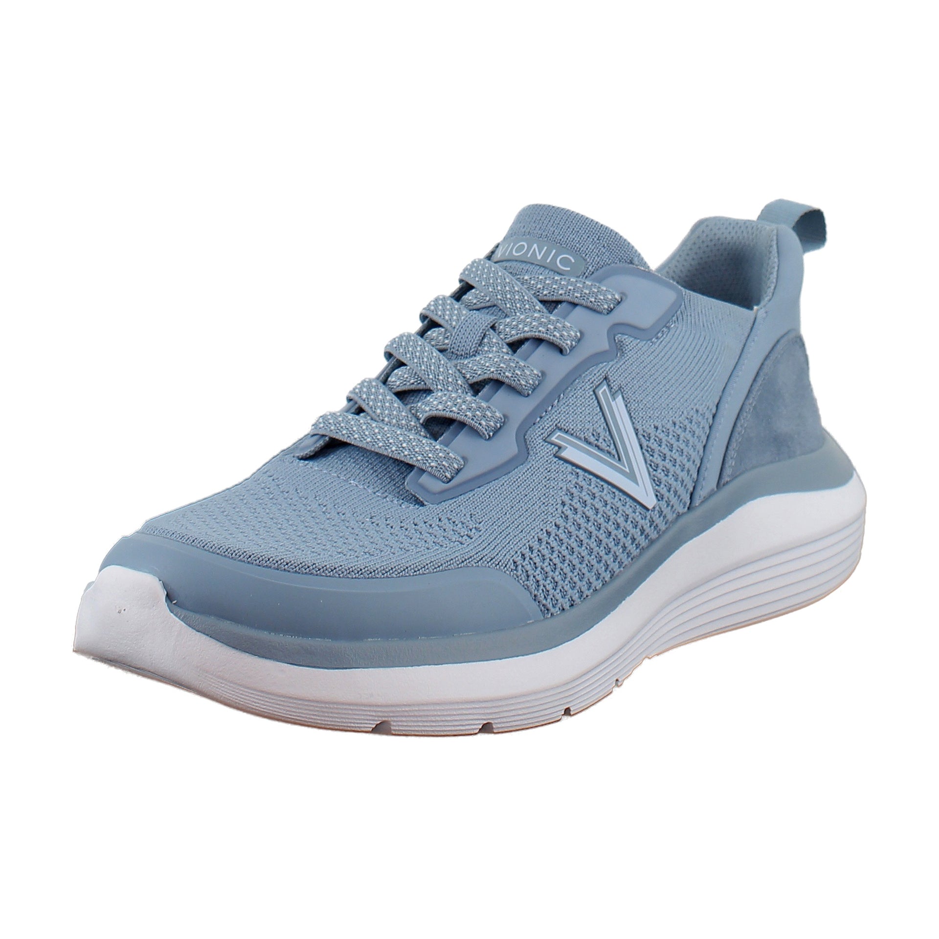 Vintage Blue Haze Knit Suede