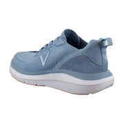 Vintage Blue Haze Knit Suede