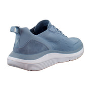 Vintage Blue Haze Knit Suede
