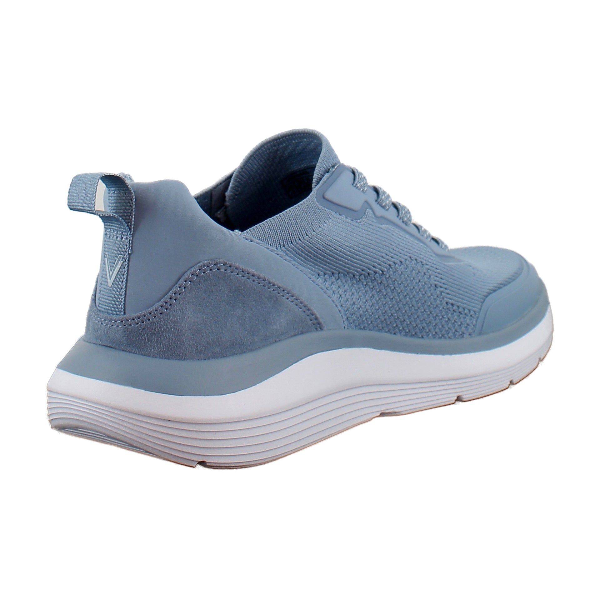 Vintage Blue Haze Knit Suede