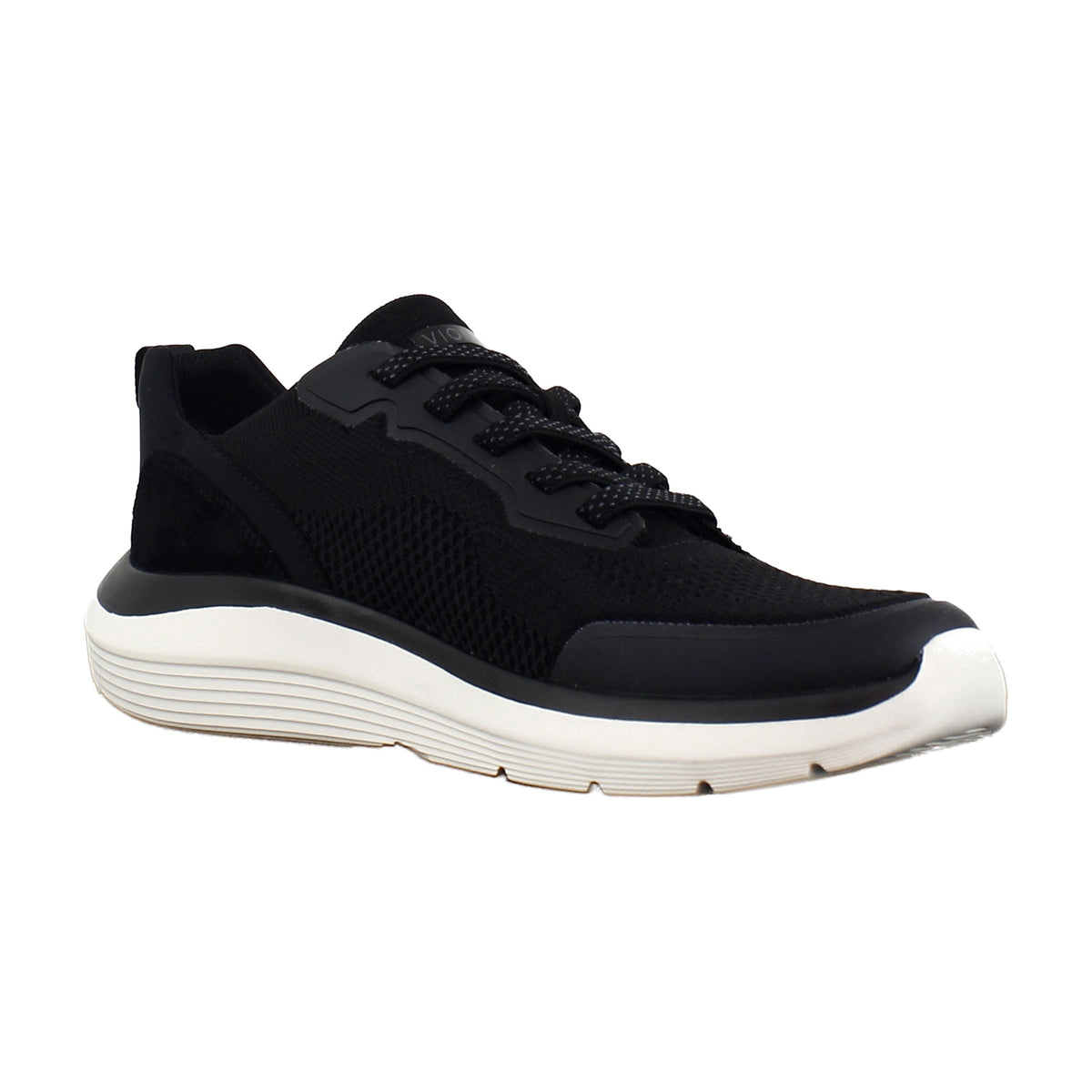 Black Knit Suede