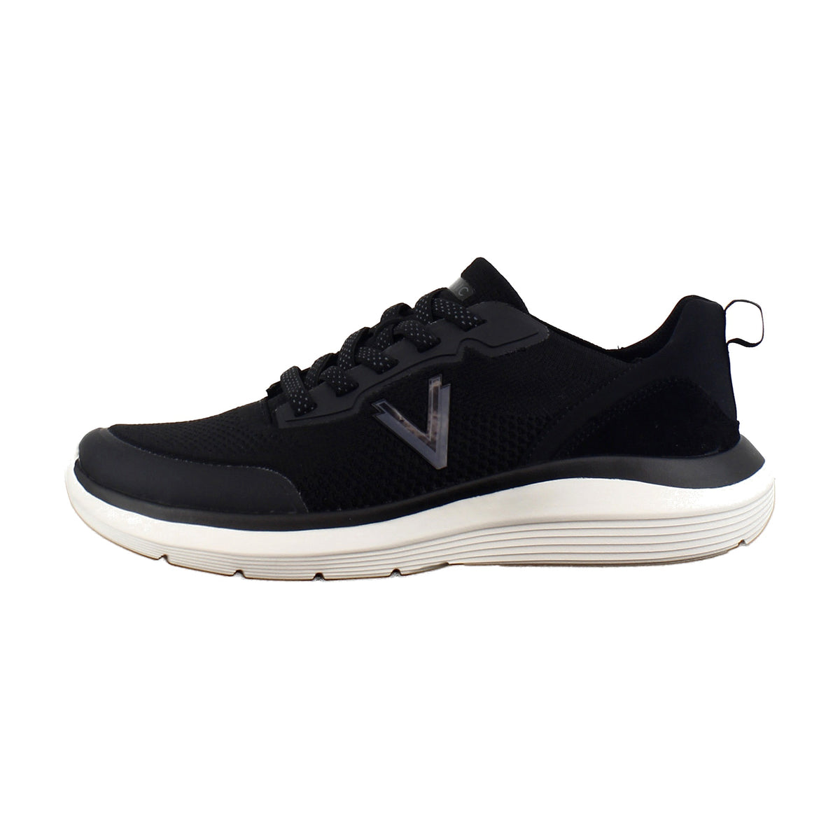 Black Knit Suede