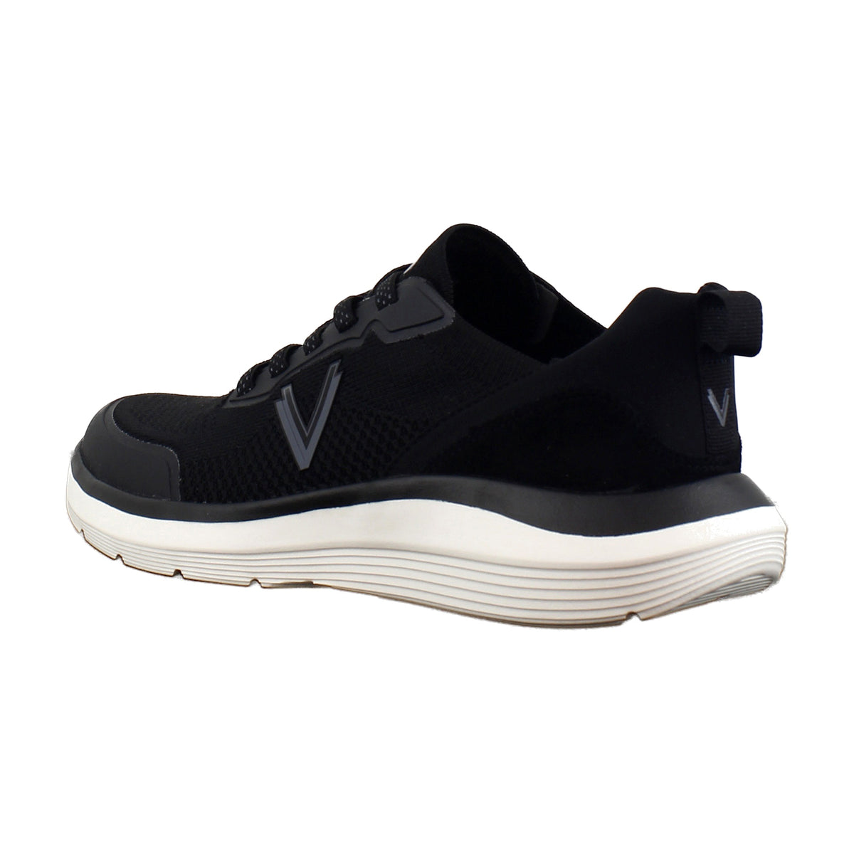 Black Knit Suede