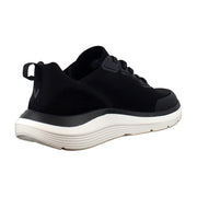 Black Knit Suede