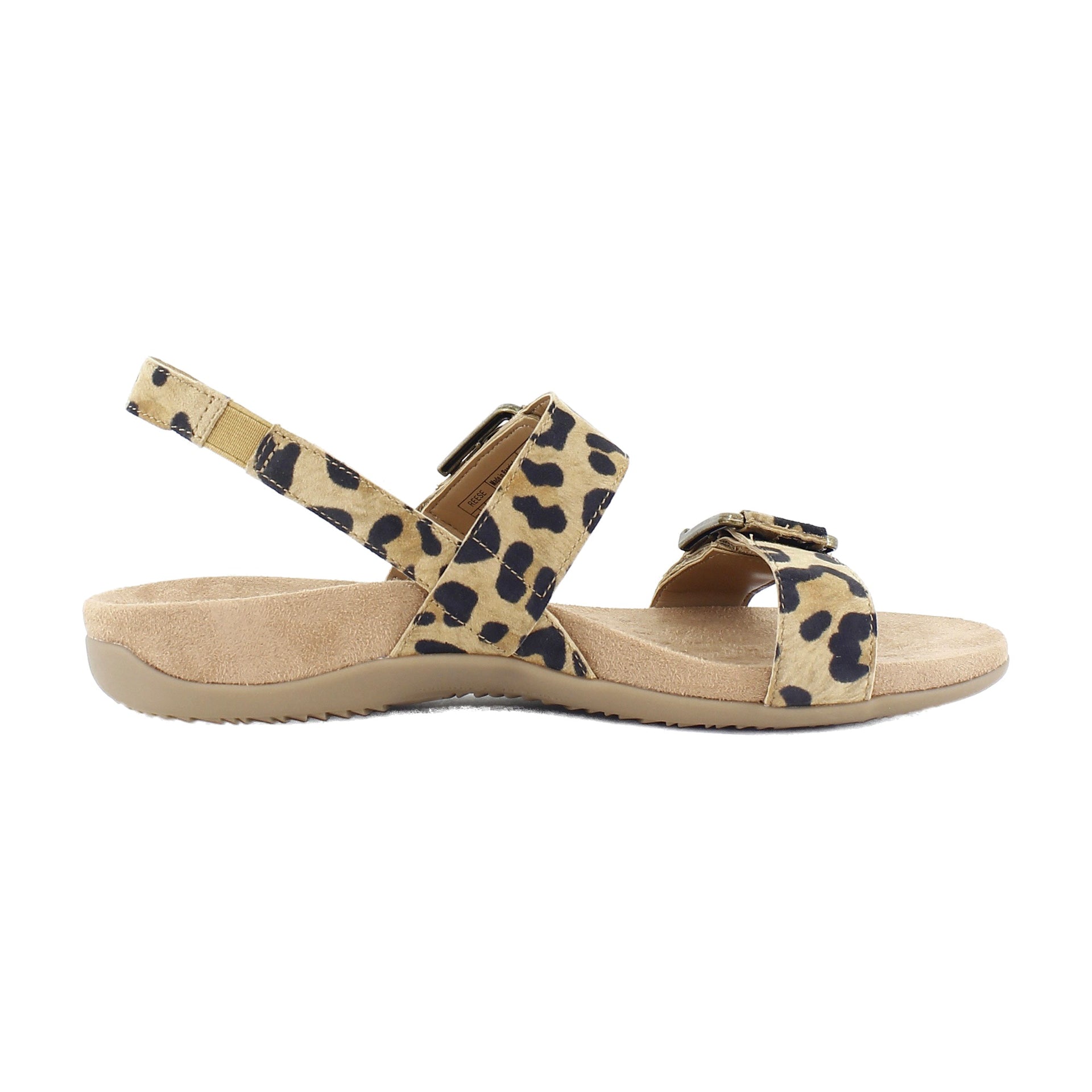 Tan Leopard Suede