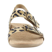 Tan Leopard Suede