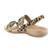 Tan Leopard Suede