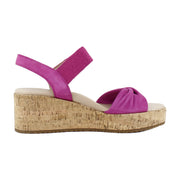Rose Violet Pink Leather and Suede