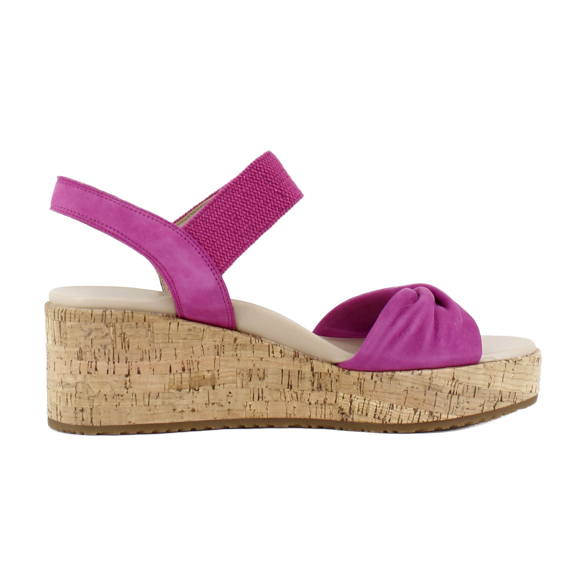 Rose Violet Pink Leather and Suede
