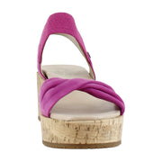 Rose Violet Pink Leather and Suede