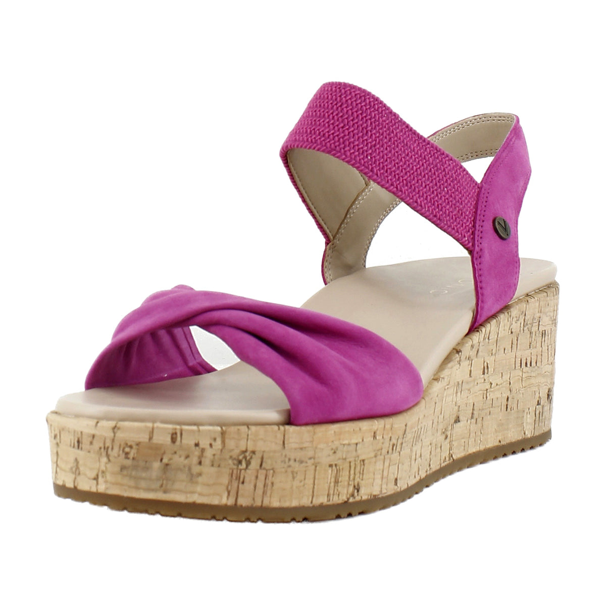 Rose Violet Pink Leather and Suede