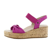Rose Violet Pink Leather and Suede
