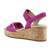 Rose Violet Pink Leather and Suede