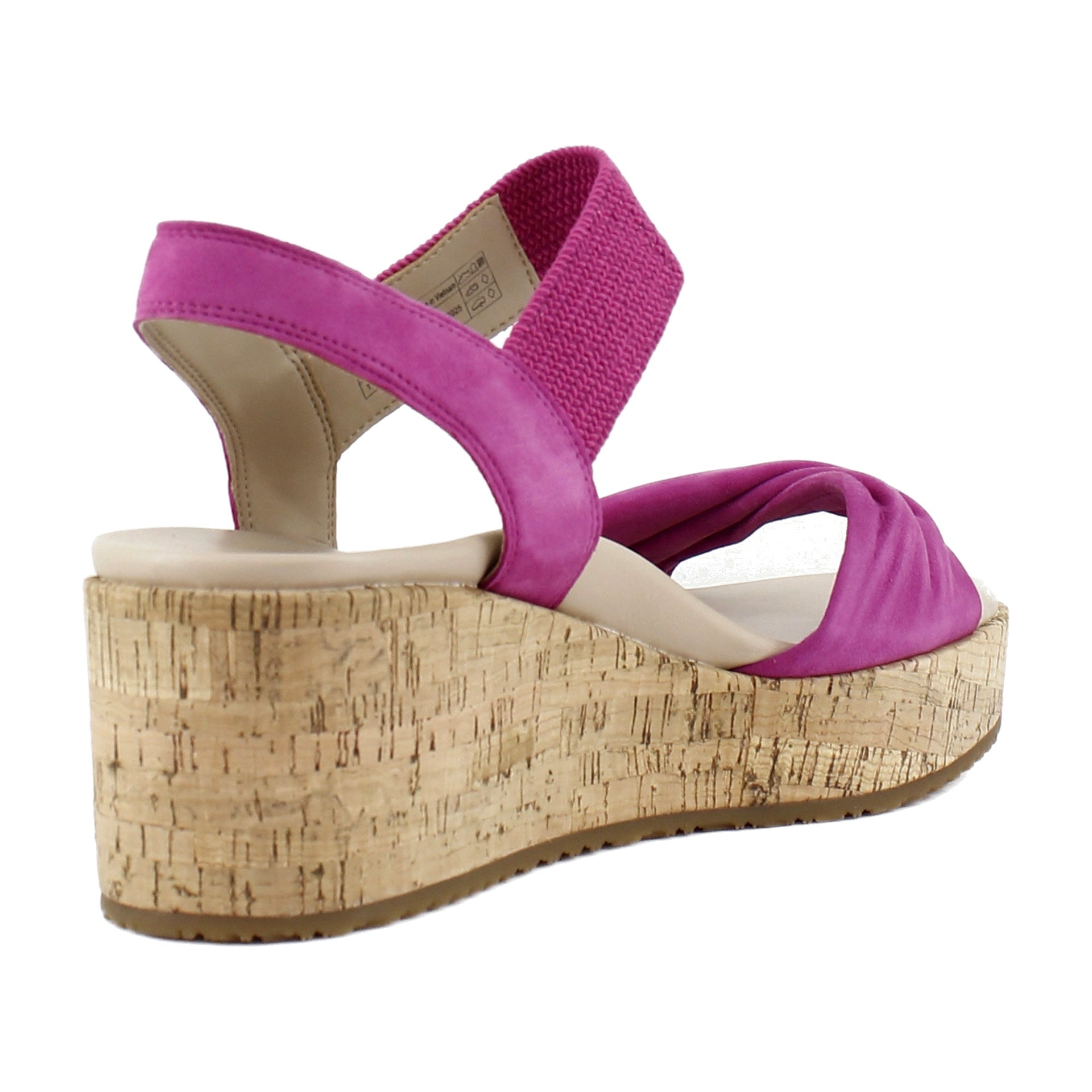 Rose Violet Pink Leather and Suede
