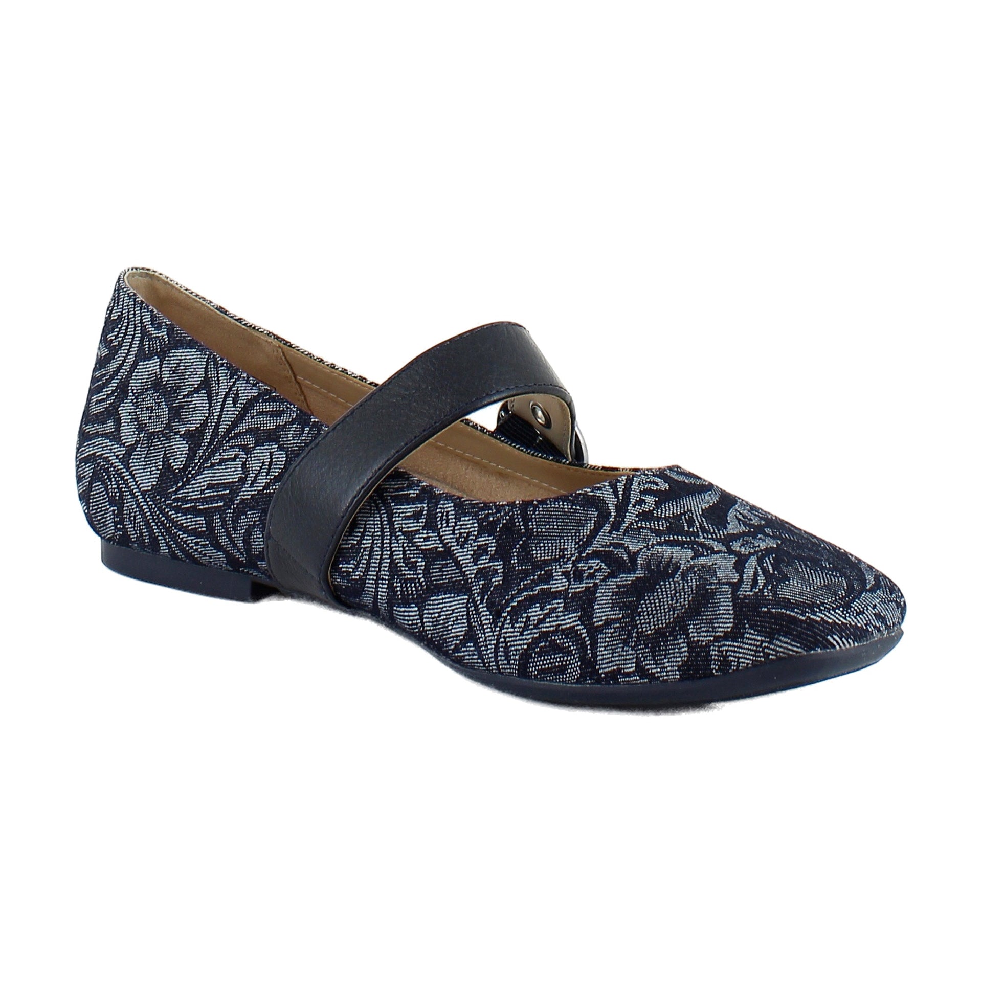 Dark Denim Paisley Denim