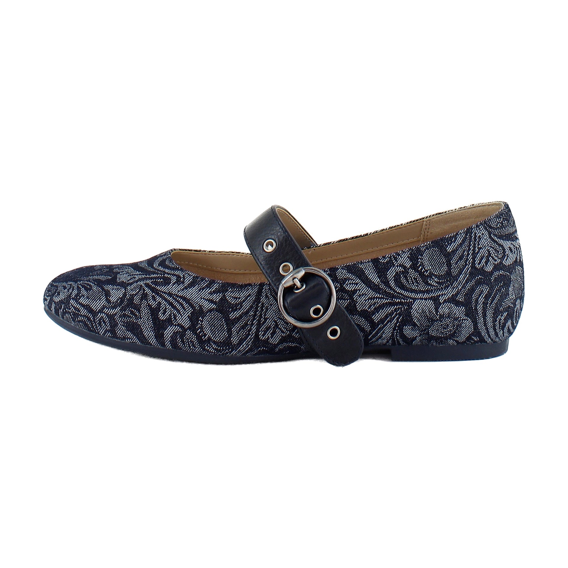 Dark Denim Paisley Denim