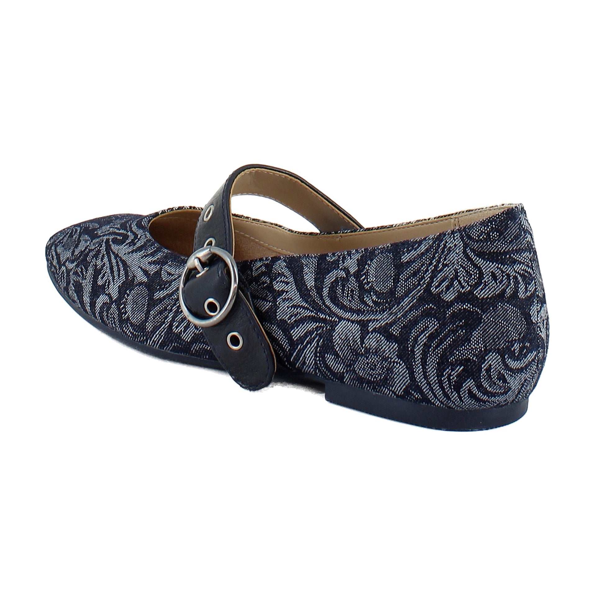 Dark Denim Paisley Denim